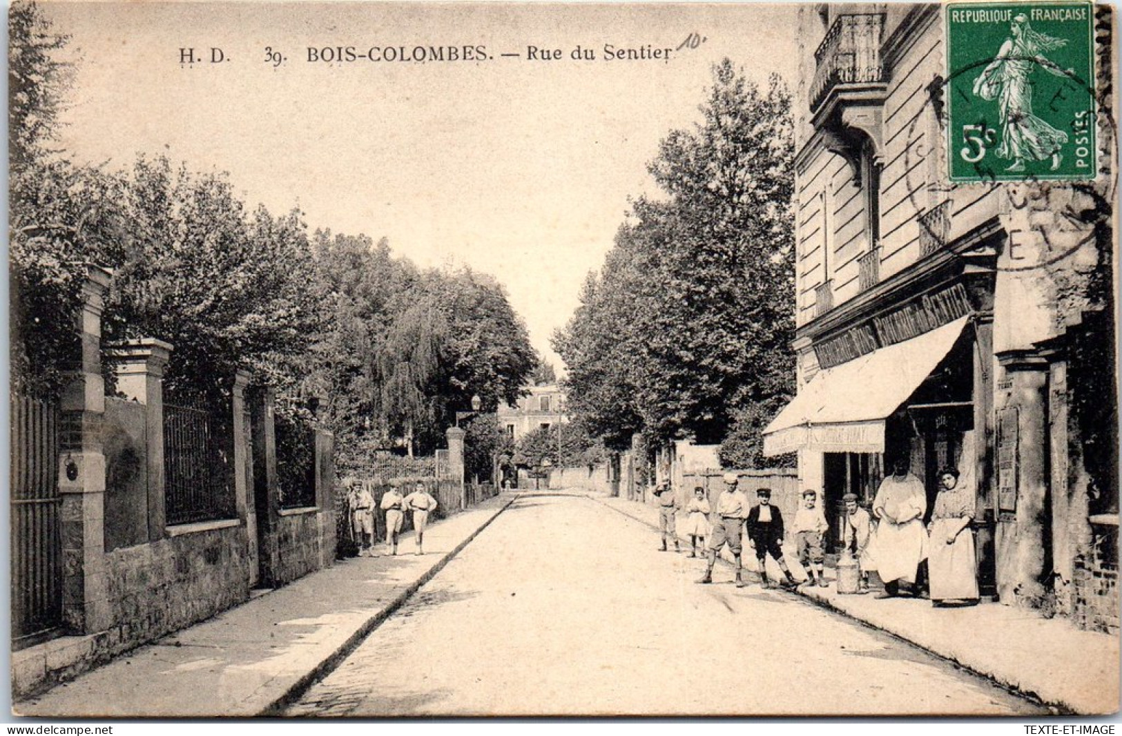92 BOIS COLOMBES - La Rue Du Sentier  - Otros & Sin Clasificación