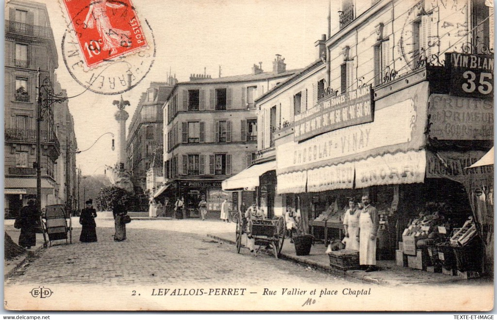 92 LEVALLOIS PERRET - Rue Vallier Et Place Chaptal  - Levallois Perret