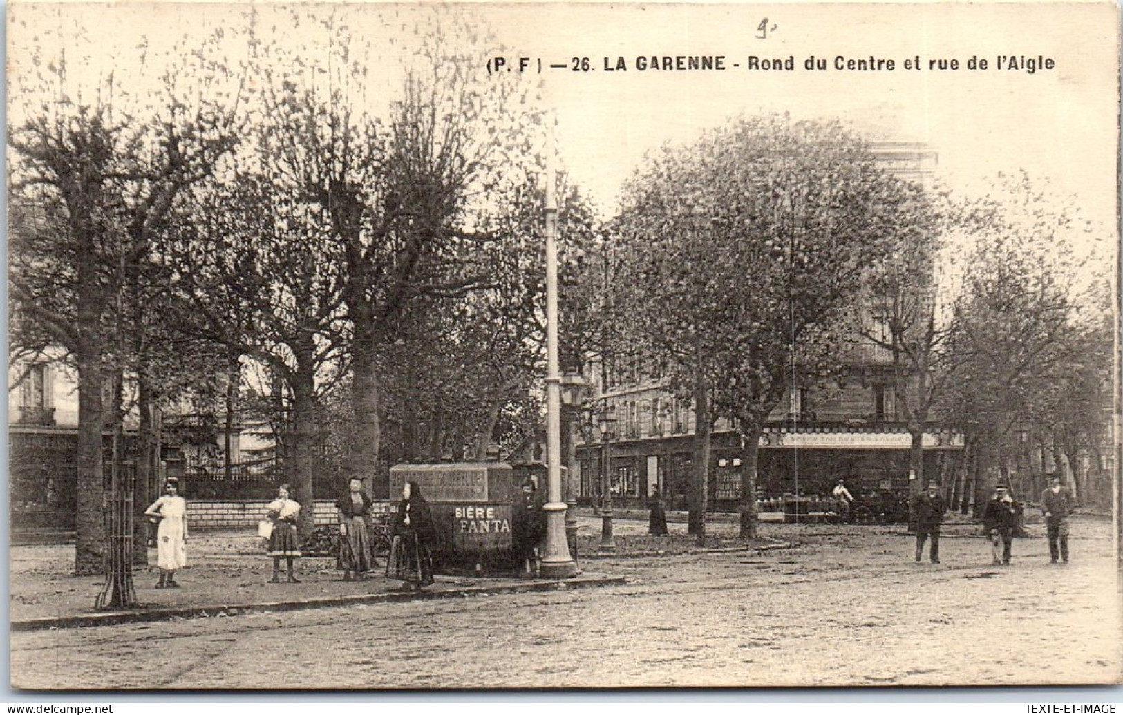 92 LA GARENNE - Rond Du Centre Et Rue De L'aigle  - La Garenne Colombes