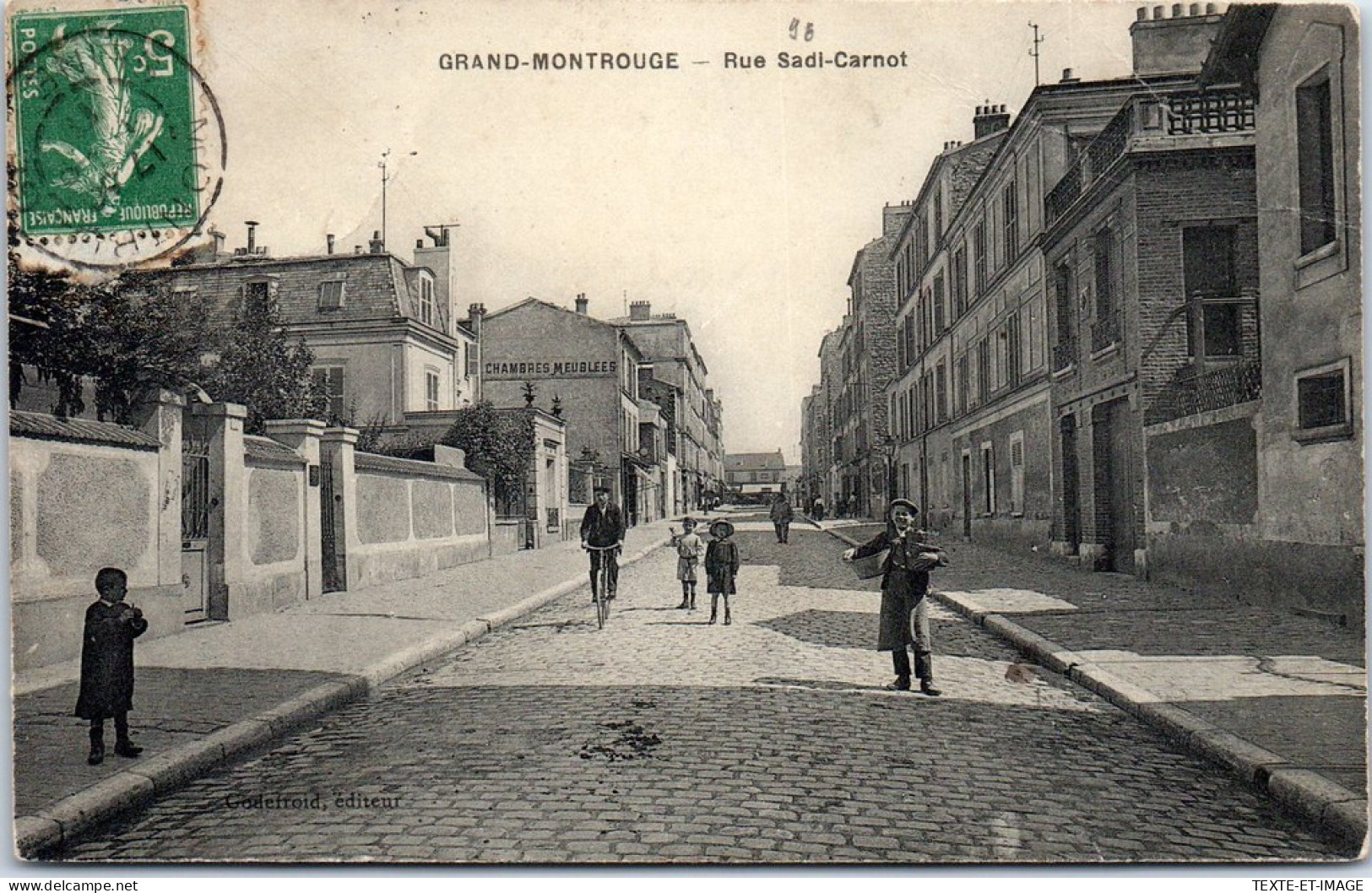 92 GRAND MONTROUGE - La Rue Sadi Carnot.  - Autres & Non Classés