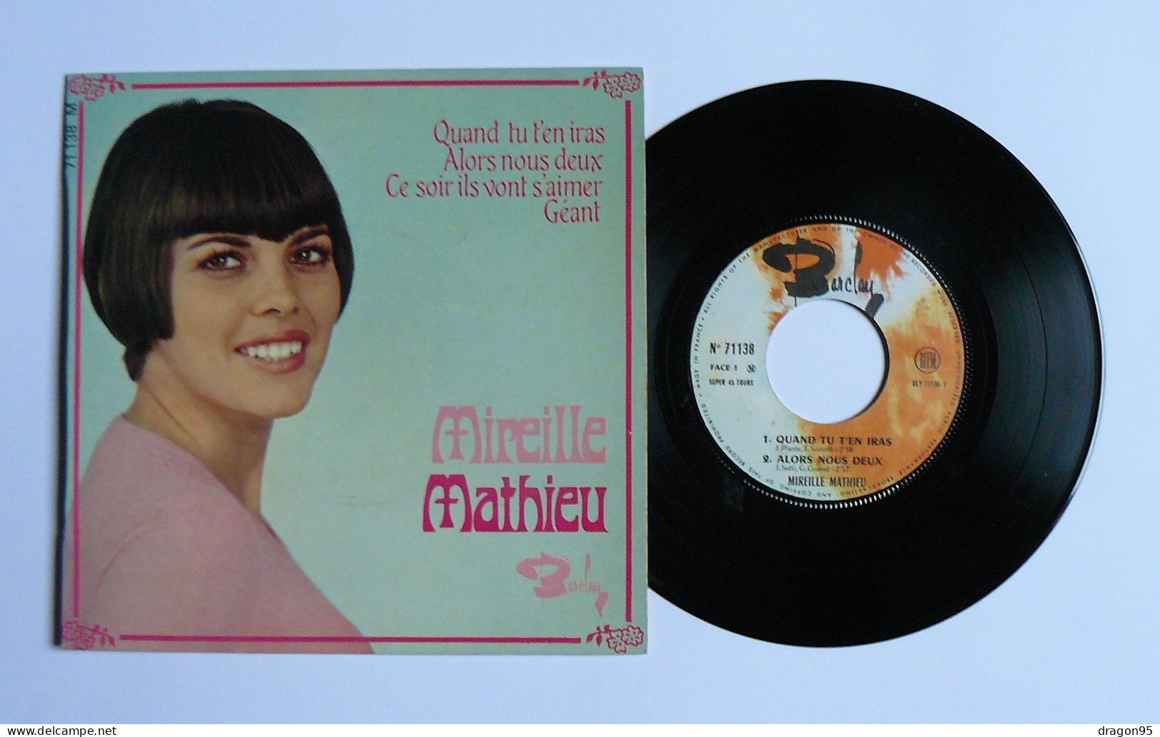 EP Mireille MATHIEU: Quand Tu T'en Iras - Barclay BLY 71138 - France - 1967 - Otros - Canción Francesa