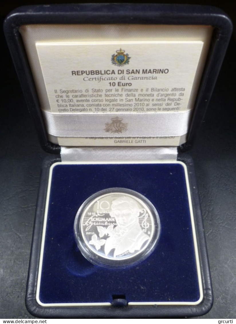 San Marino - 10 Euro 2010 - Robert Schumann - KM# 497 - San Marino