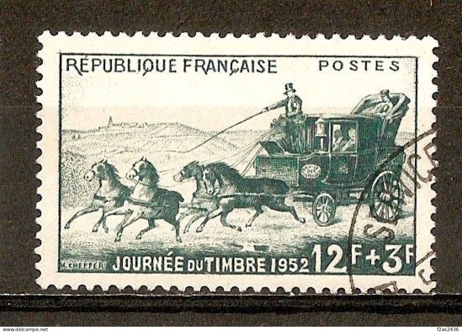 1952 - Journée Du Timbre - Malle-poste - N°919 - Usados