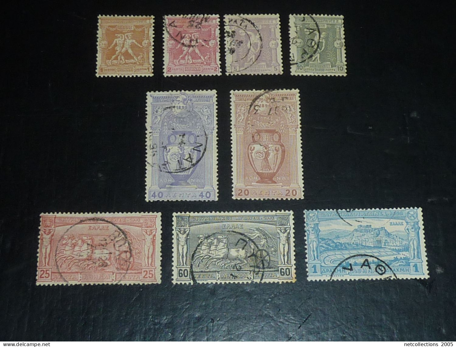 GRECE SERIE JEUX OLYMPIQUES 1896 N°101/109 - OBLITERES (C.V) - Used Stamps