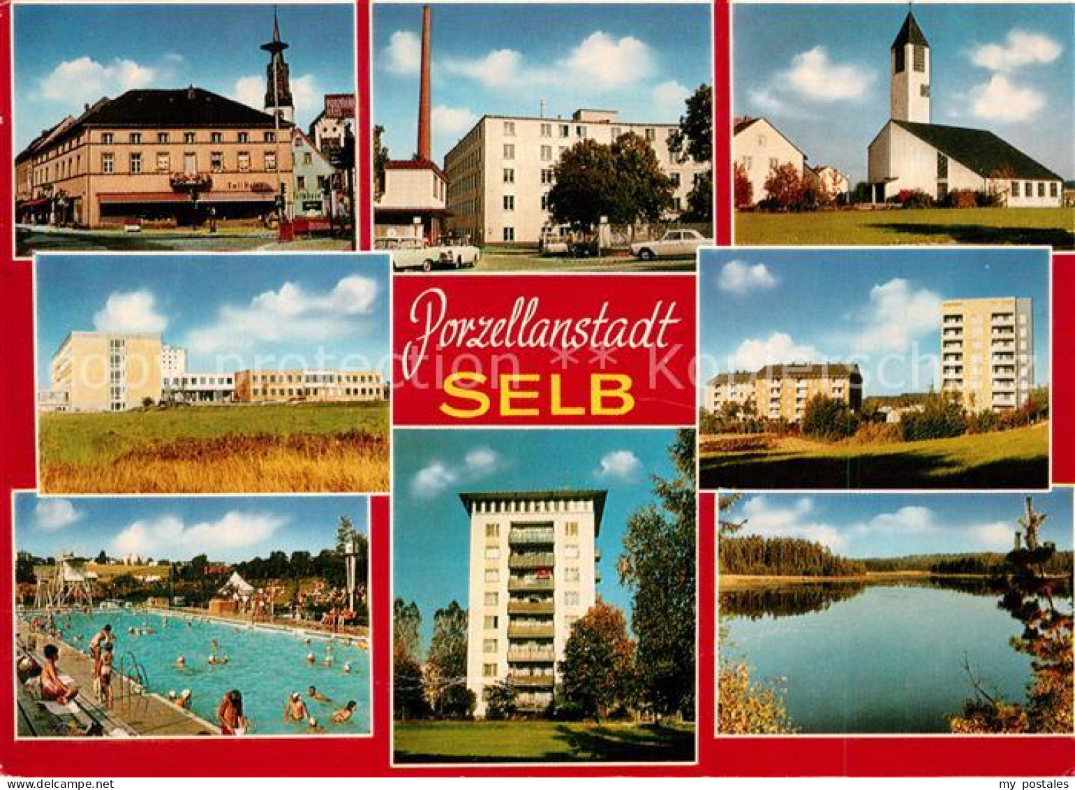 73265359 Selb Porzellanstadt Freibad Kirche Neubauten Selb - Selb