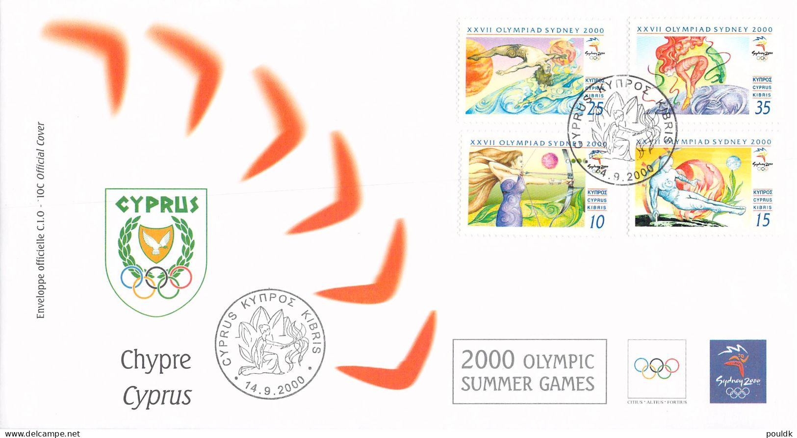 Olympic Games In Sydney 2000 - Ten FDC. Postal Weight Approx 0,09 Kg. Please Read Sales Conditions Under Image Of Lot (0 - Zomer 2000: Sydney