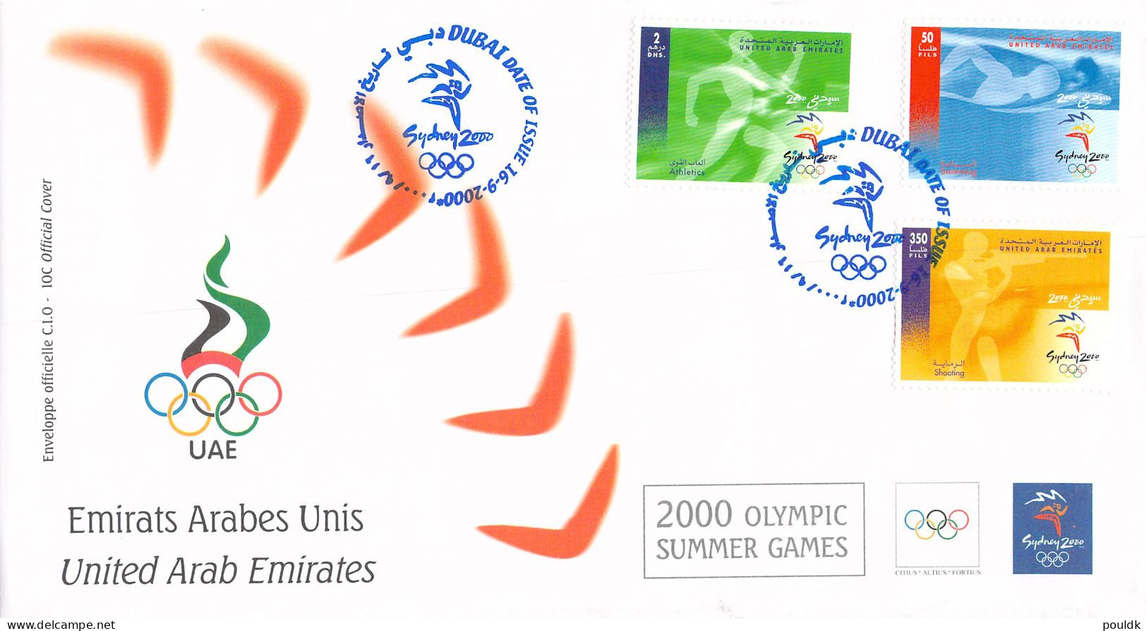 Olympic Games in Sydney 2000 - ten FDC. Postal weight approx 0,09 kg. Please read Sales Conditions under Image of Lot (0