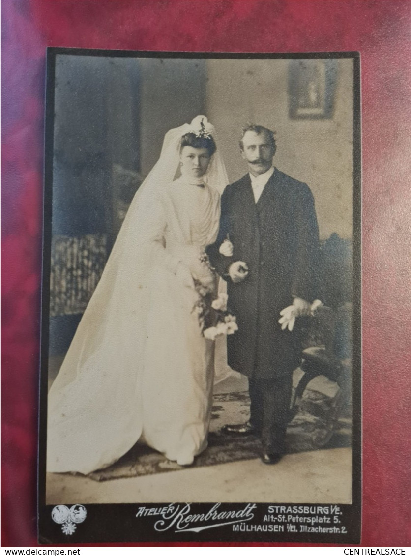 PHOTO  MARIAGE ATELIER REMBRANDT STRASBOURG PLACE ST PIERRE MULHOUSE RUE ILLZACH - Zonder Classificatie