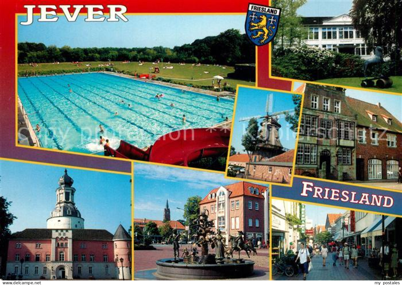 73265339 Jever Freibad Brunnen Windmuehle Schloss Jever - Jever