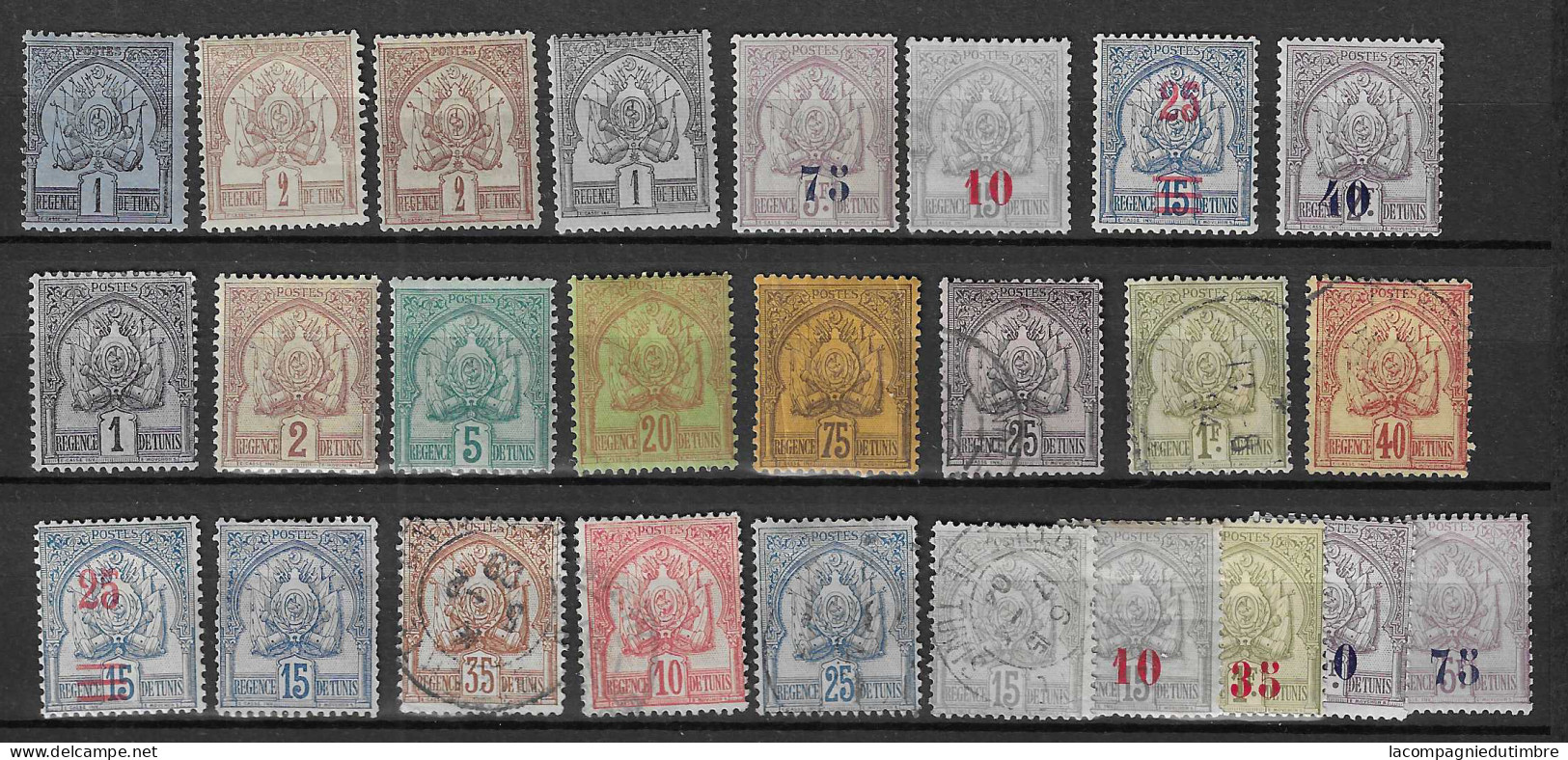 Tunisie Collection D'anciens Neufs */oblitérés 1888/1908. Bonnes Valeurs. TB - Nuevos