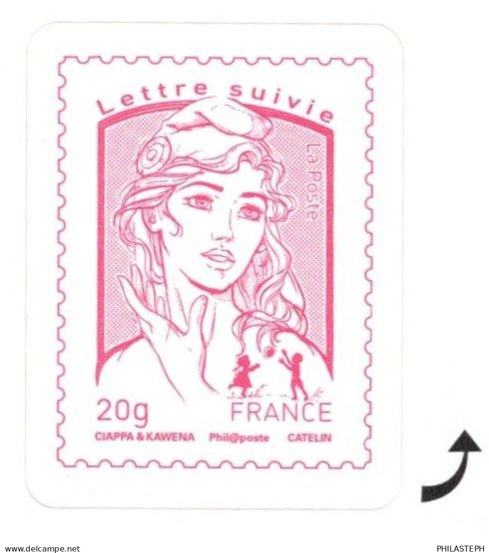 FRANCE 2016 - Adhésif Lettre Suivie - 2 ème Tirage - Fond Du Timbre Pointillé - Feuillet Complet YT LS4 - Unused Stamps