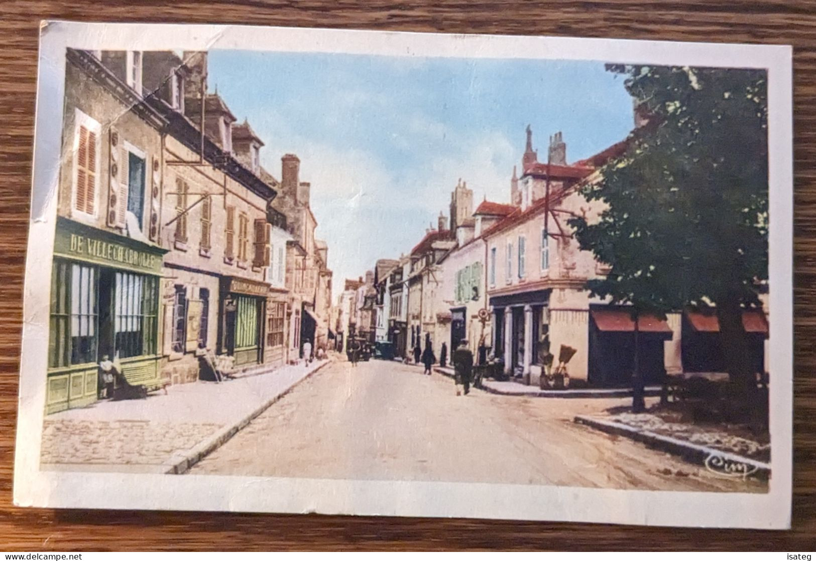 Carte Postale Ancienne Colorisée La Châtre (36) - Rue Nationale - Unclassified
