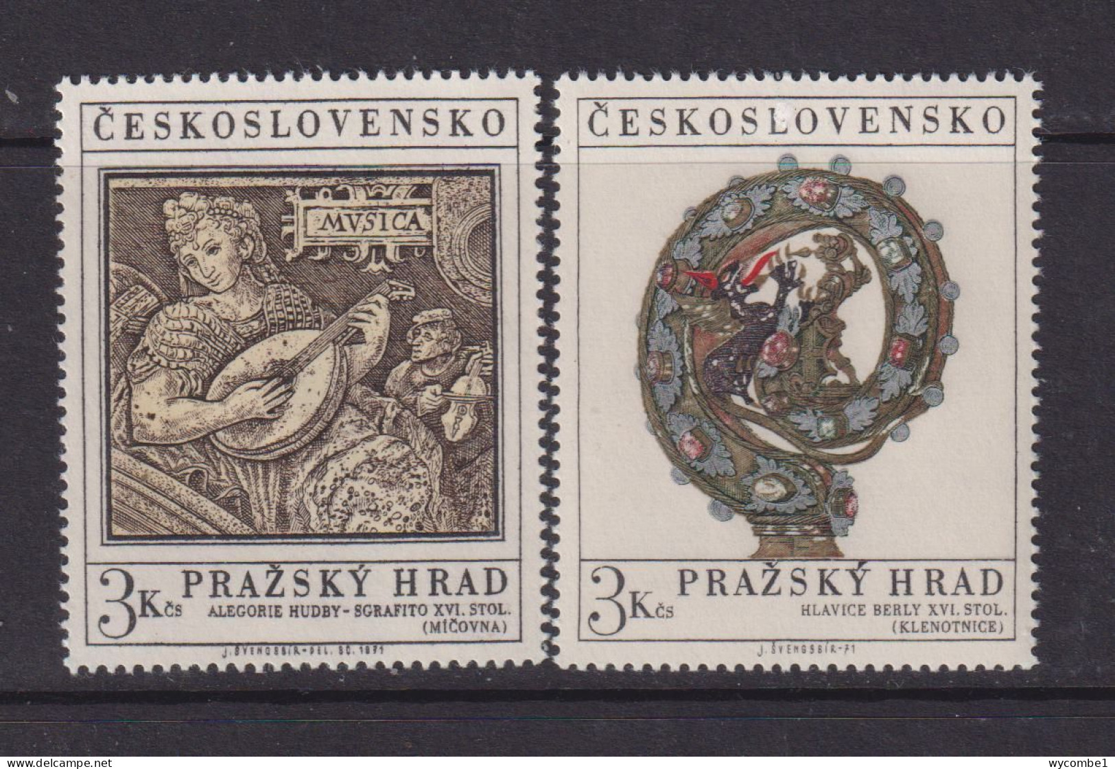 CZECHOSLOVAKIA  - 1971 Prague Castle Set Never Hinged Mint - Unused Stamps