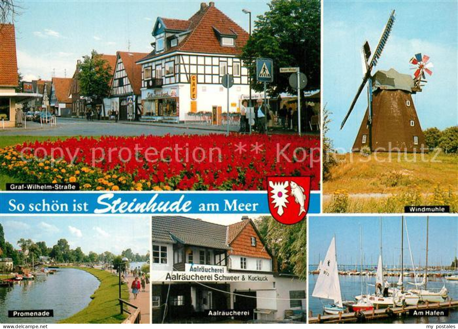 73265239 Steinhude Graf-Wilhelm-Strasse Windmuehle Hafen Promenade Aalraeucherei - Steinhude