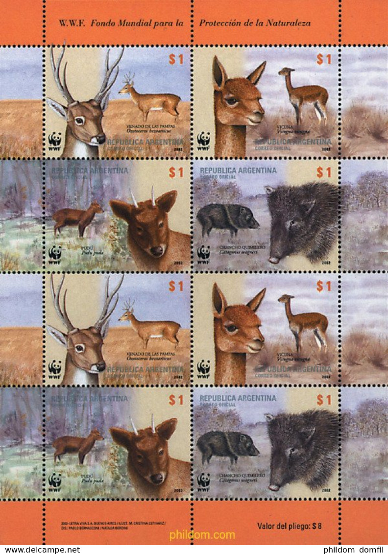 12624 MNH ARGENTINA 2002 WWF - Nuovi