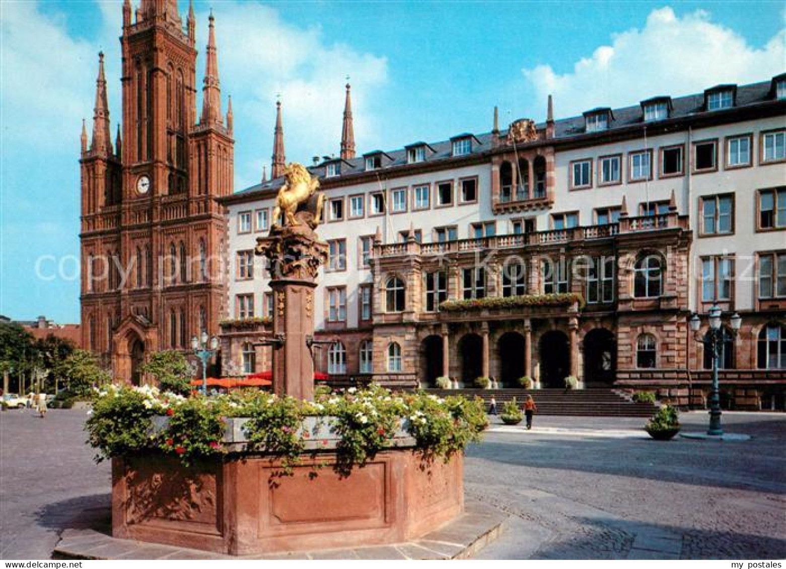 73265211 Wiesbaden Marktkirche Rathaus Marktbrunnen Wiesbaden - Wiesbaden