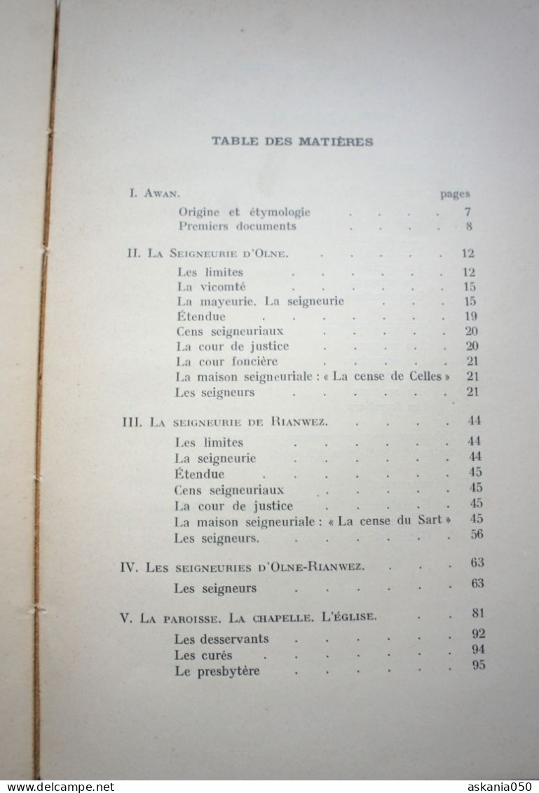 Histoire COMBLAIN AU PONT Faiture sur Amblève Comblain Fairon Comblain la Tour