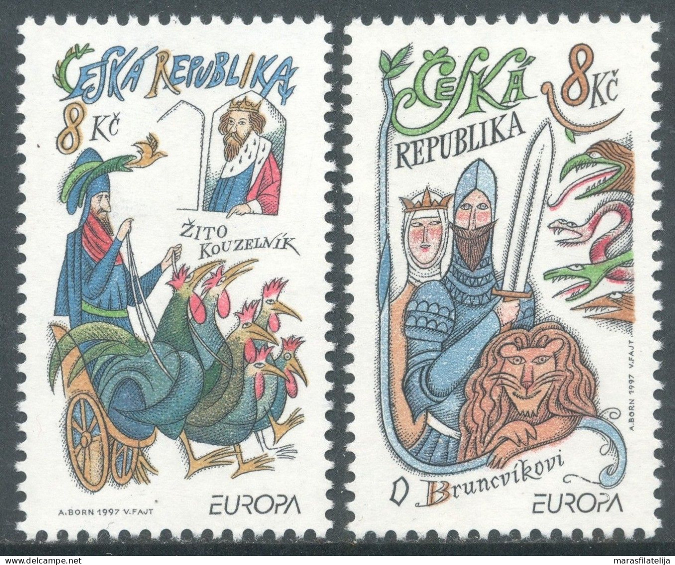 Czech Republic, 1997, Europa CEPT, Myths & Legends - Otros & Sin Clasificación