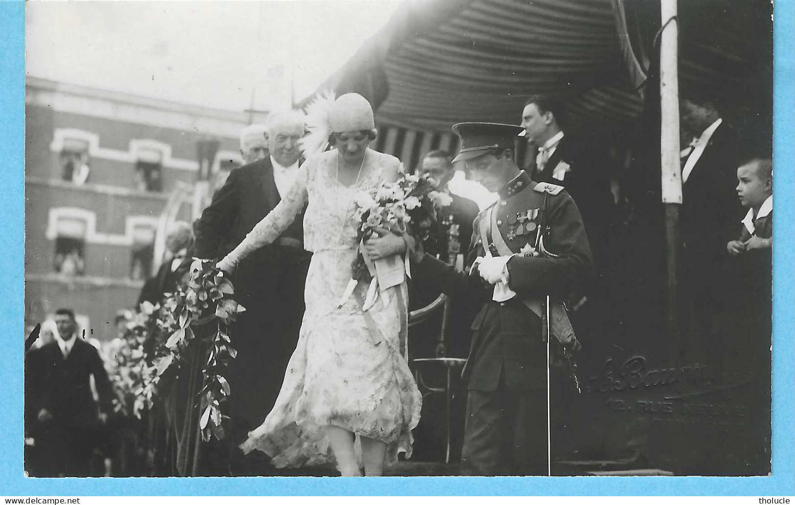 Carte-Photo-La Louvière-1930-Visite Des Prince Léopold-Princesse Astrid-Tribune Officielle-Bourgmestre Victor Ghislain - La Louvière