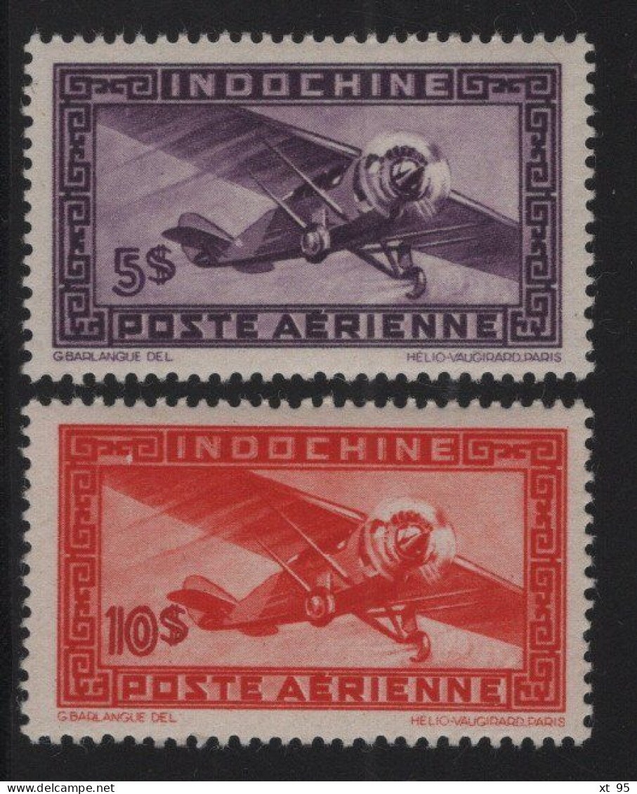 Indochine - PA N°37 + 38 - Cote 11€ - ** Neufs Sans Charniere - Unused Stamps