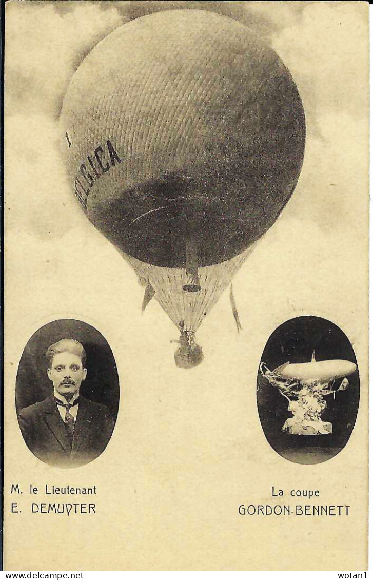 Ballon BELGICA  - M. Le Lieutenant E. DEMUYTER - La Coupe GORDON BENNET - Globos