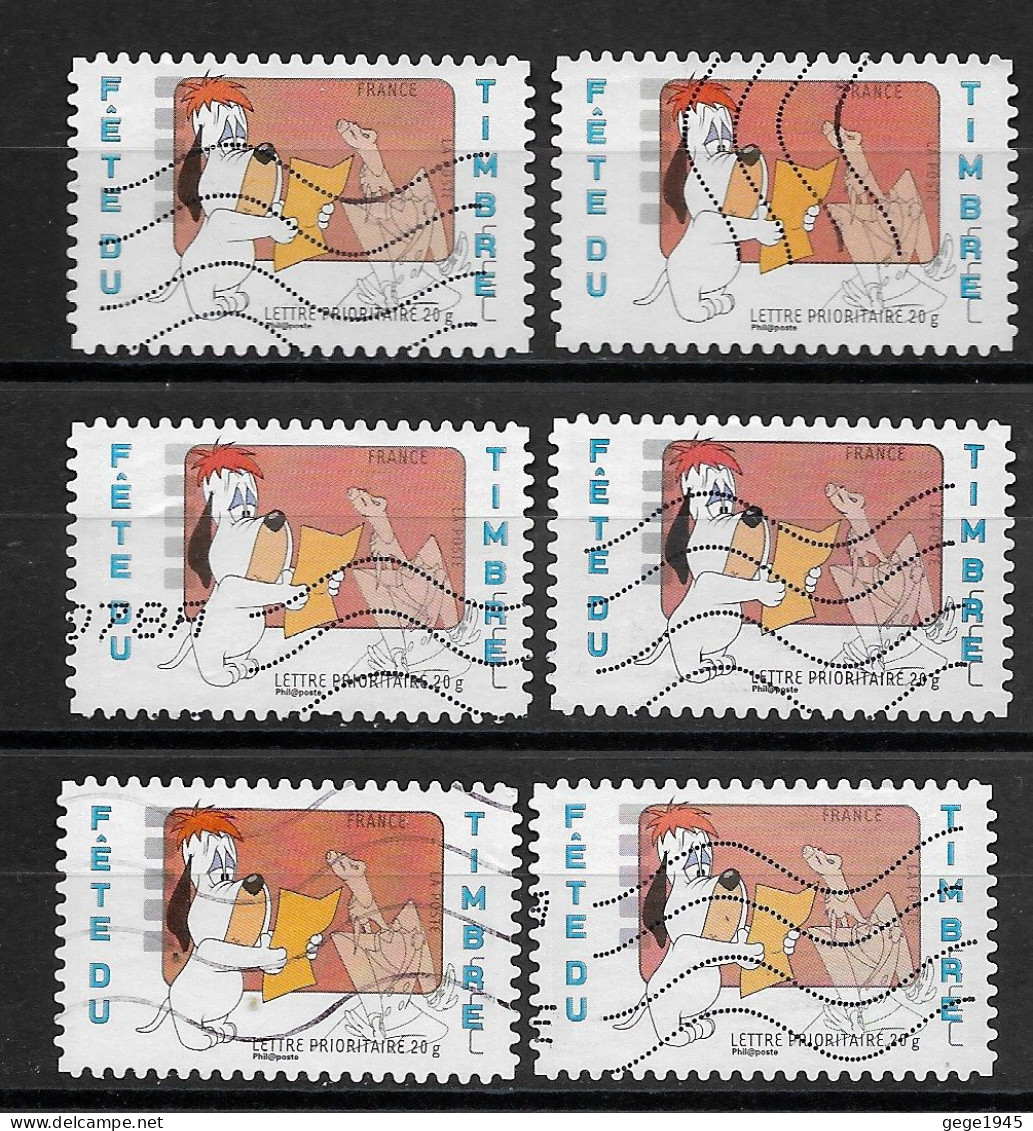 France 2008 Oblitéréautoadhésif  N° 160  Ou   N° 4149 -  " Tex Avery "  Drooppy   (  6 Exemplaires ) - Used Stamps