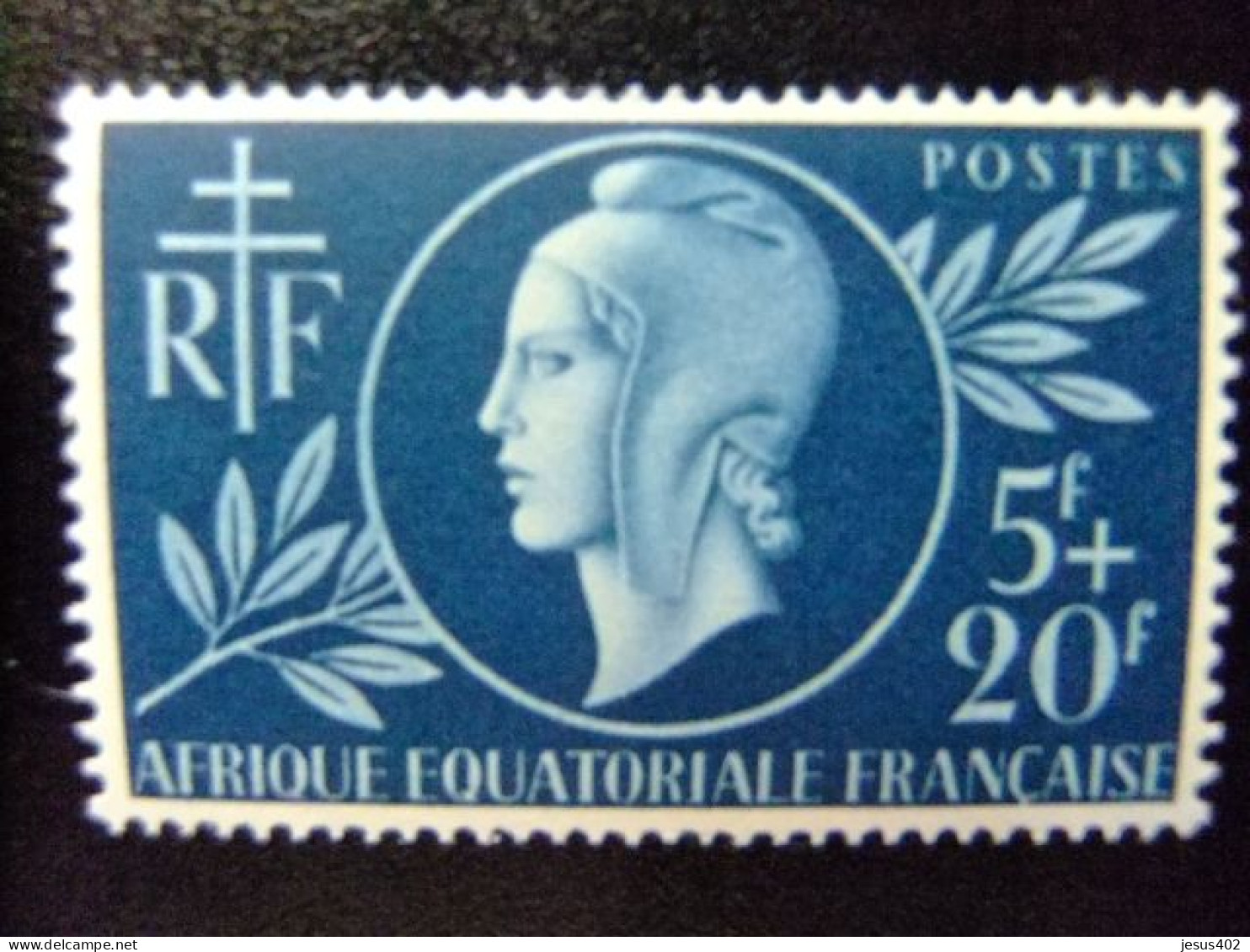 56 AFRICA EQUATORIAL FRANCESA ( A.E.F.) 1944 / AYUDA MUTUA FRANCESA / YVERT 197 ** MNH - Unused Stamps