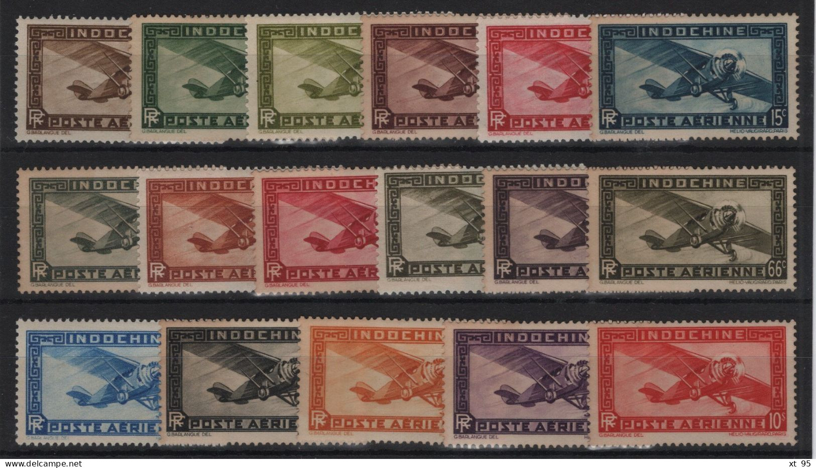 Indochine - PA N°1 à 14 - Cote 33€ - ** Neufs Sans Charniere - Unused Stamps