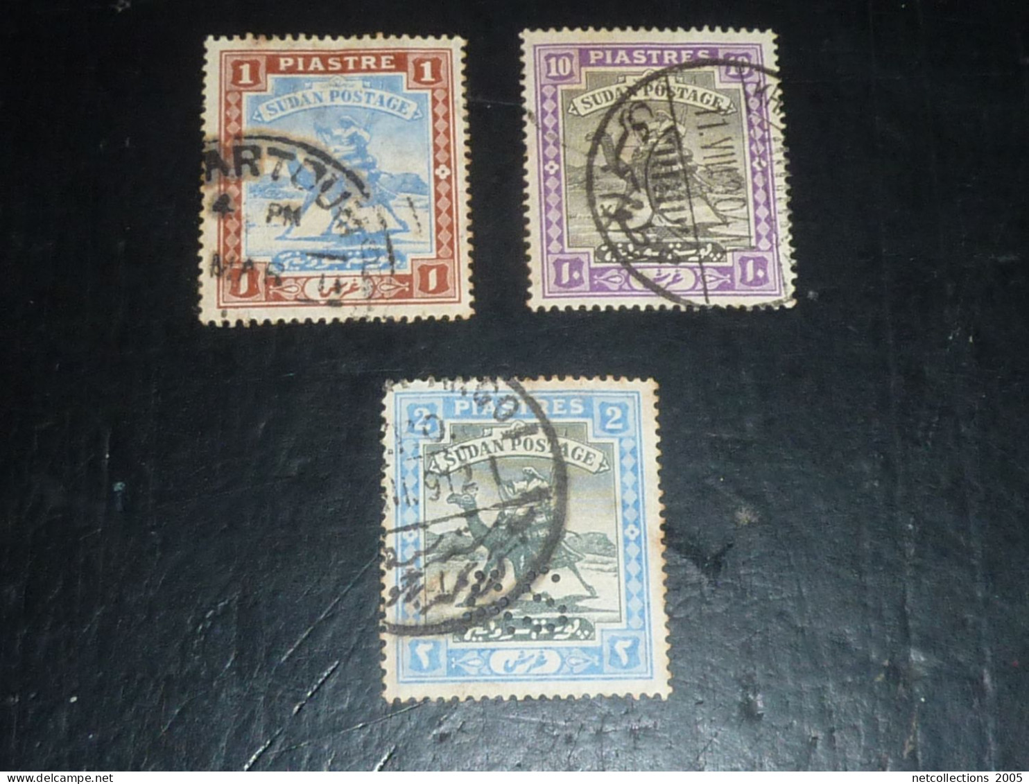 SOUDAN N°13 N°14 "Perforé AS" N°16  ENSEMBLE DE 3 TIMBRES OBLITERES (C.V) - Used Stamps