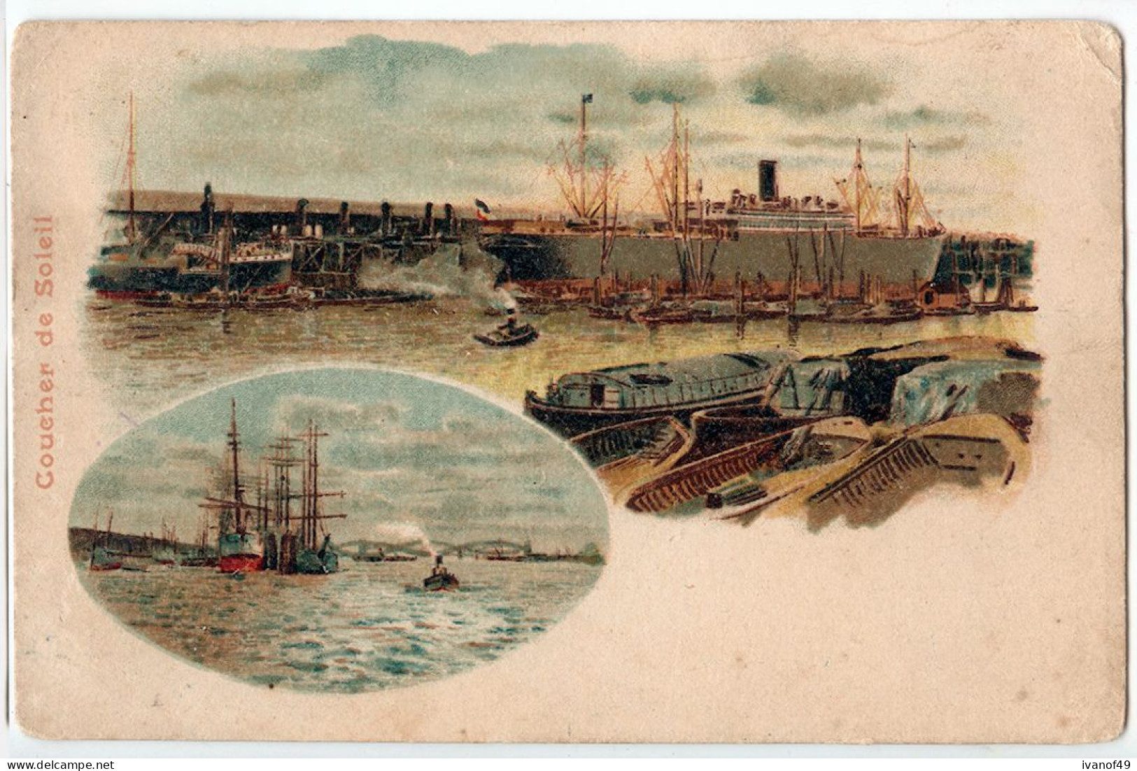 Lithographie Hamburg, Riesendampfer "Pennsylvania" Im Baakenhafen, Voiliers Bei Den Elbbrücken - CPA - Other & Unclassified