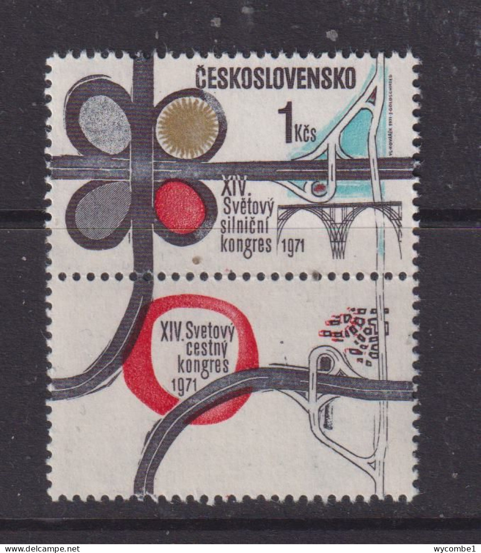 CZECHOSLOVAKIA  - 1971 Road Congress 1k Never Hinged Mint - Unused Stamps