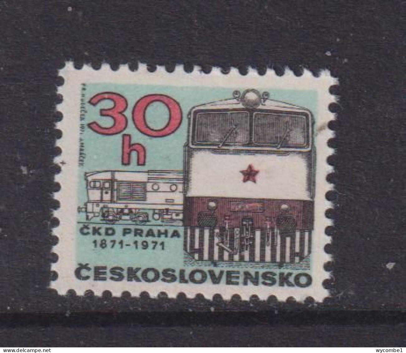 CZECHOSLOVAKIA  - 1971 Locomotive Works 30h Never Hinged Mint - Unused Stamps