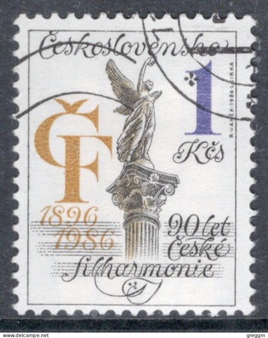 Czechoslovakia 1986 Single Stamp For The 90th Anniversary Of Czech Philharmonic Orchestra, In Fine Used - Gebraucht
