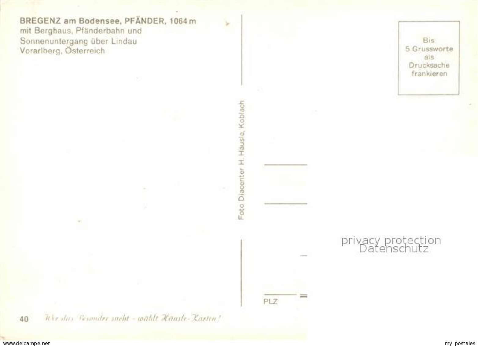 73264594 Bregenz Bodensee Berghaus Pfaender Abendstimmung Bregenz Bodensee - Other & Unclassified