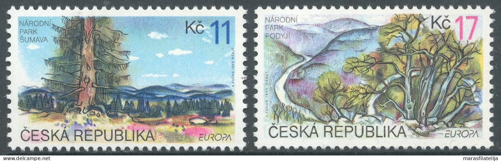 Czech Republic, 1999, Europa CEPT, Nature Preservation, Nature Parks - Other & Unclassified