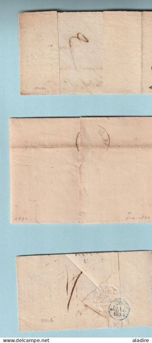 19e  siècle - 1806 / 1839 - petite collection de 22 lettres pliées d' ALLEMAGNE -  scans