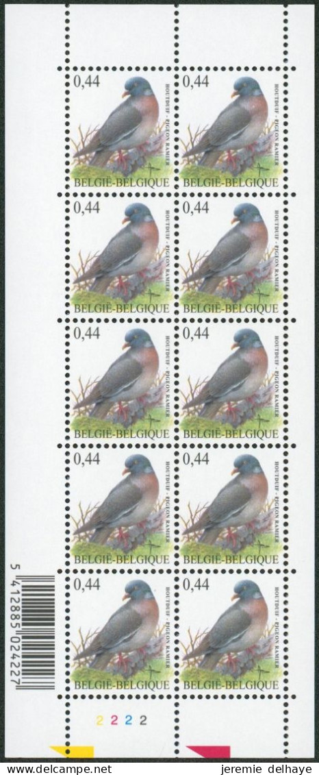 Collection / Collectie BUZIN (Oiseaux / Vogels) - Petit Feuillet F3390** (MNH) Planche, Plaatnummer 2 - 2001-2010