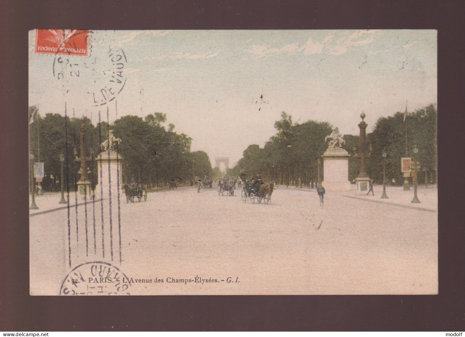 CPA - 75 - Paris - L'Avenue Des Champs-Elysées - Colorisée - Circulée - Champs-Elysées