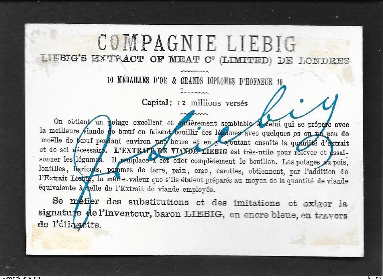 Chromo Liebig FRANCESE S154 PAESAGGI NEVOSI E-Aurora Boreale, Barca Naufragata - 1885 - BUONO STATO - Liebig