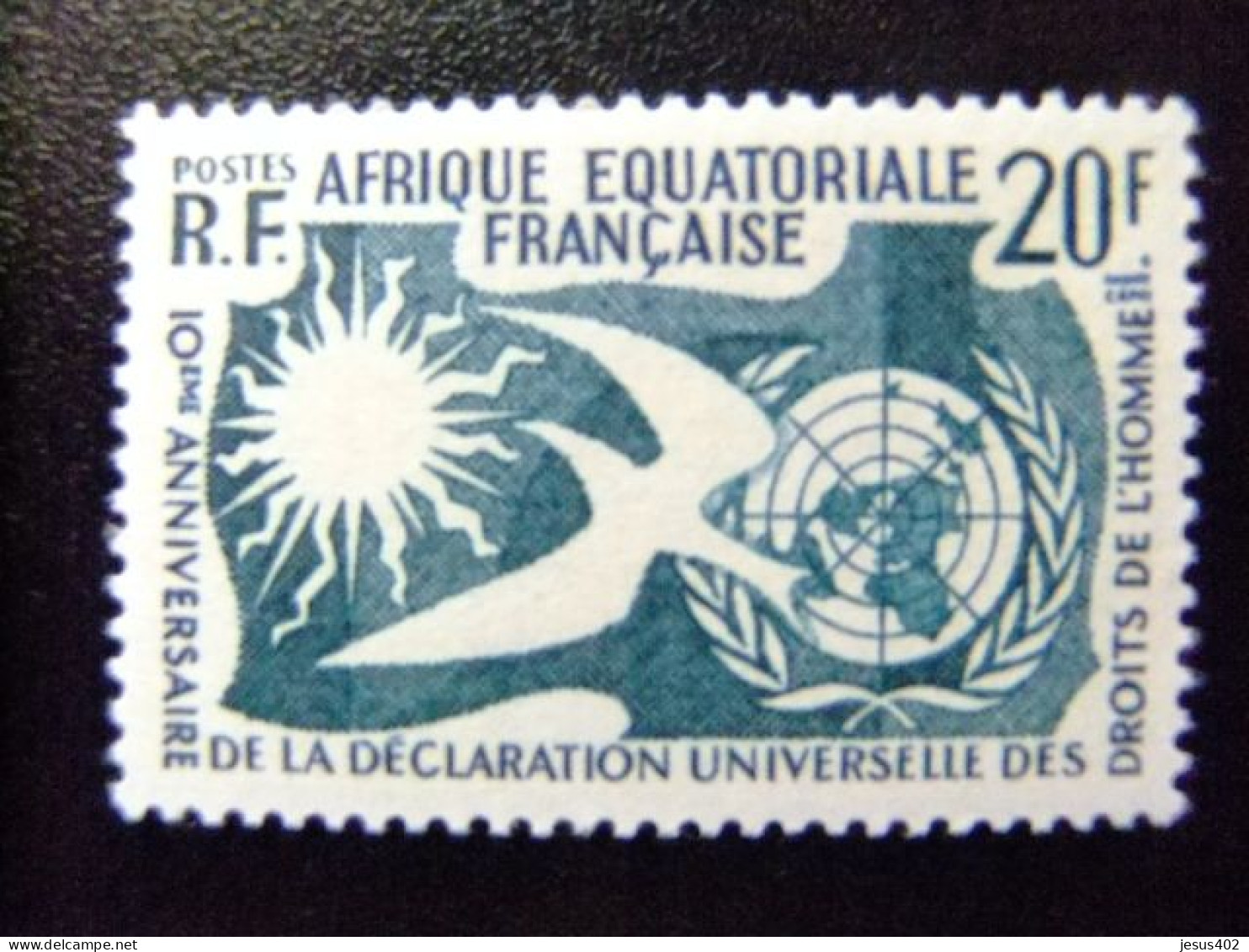 56 AFRICA EQUATORIAL FRANCESA ( A.E.F.) 1958 / X ANIVERSARIO O.N.U. / YVERT 245 ** MNH - Neufs