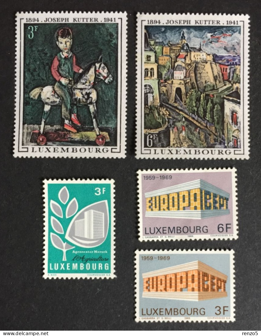 1969 Luxembourg - 75th Ann. Joseph Kutter, Europa CEPT, Modern Agriculture  - Unused ( No Gum ) - Unused Stamps