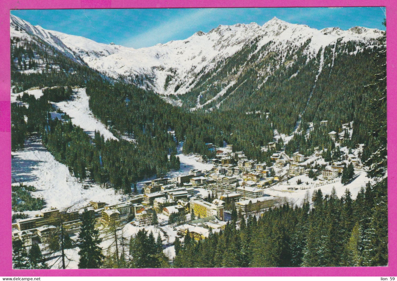 293866 / Italy - MADONNA DI CAMPIGLIO M.1550 Panorama Aerial View PC 1986 USED -  450 L Castello Di Bosa , Castle - 1981-90: Marcofilie