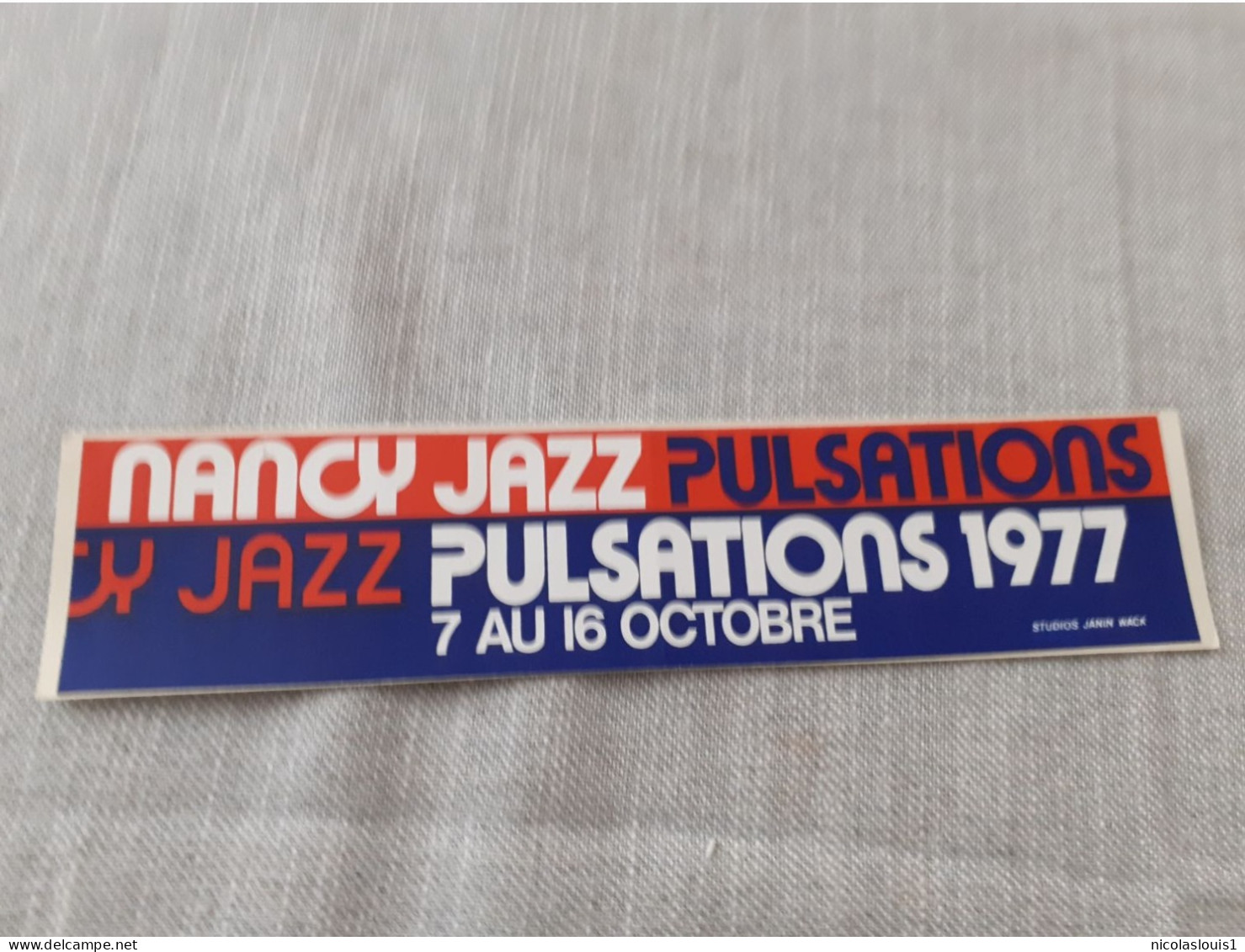 Autocollant Festival Nancy Jazz Pulsations 1977 - Pegatinas