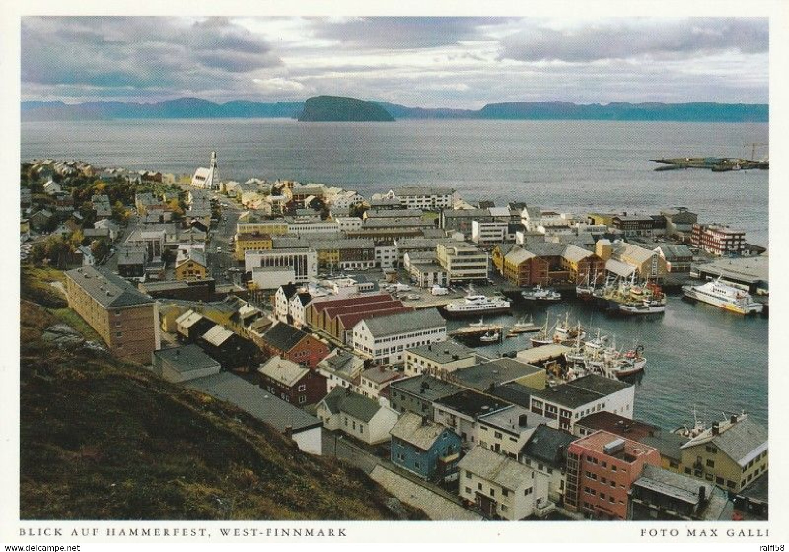 1 AK Norwegen / Norway * Blick Auf Die Stadt Hammerfest - Luftbildaufnahme * - Norvège