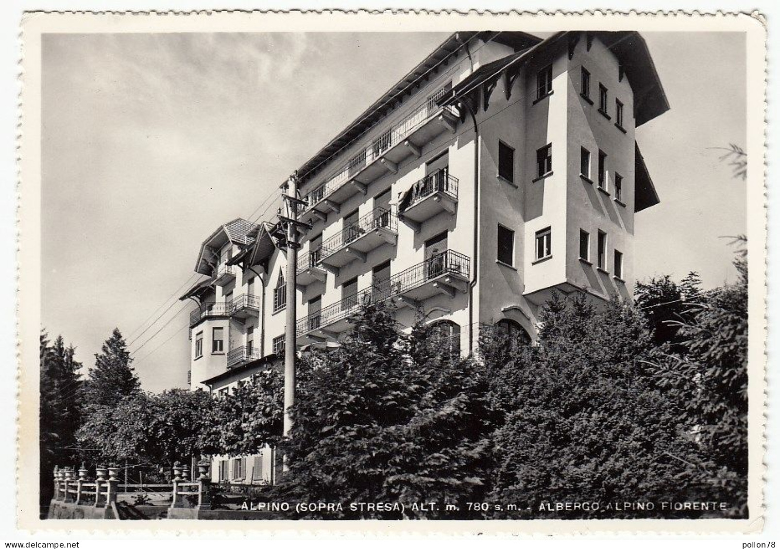 ALPINO - SOPRA STRESA - ALBERGO ALPINO FIORENTE - VERBANIA - 1957 - Verbania