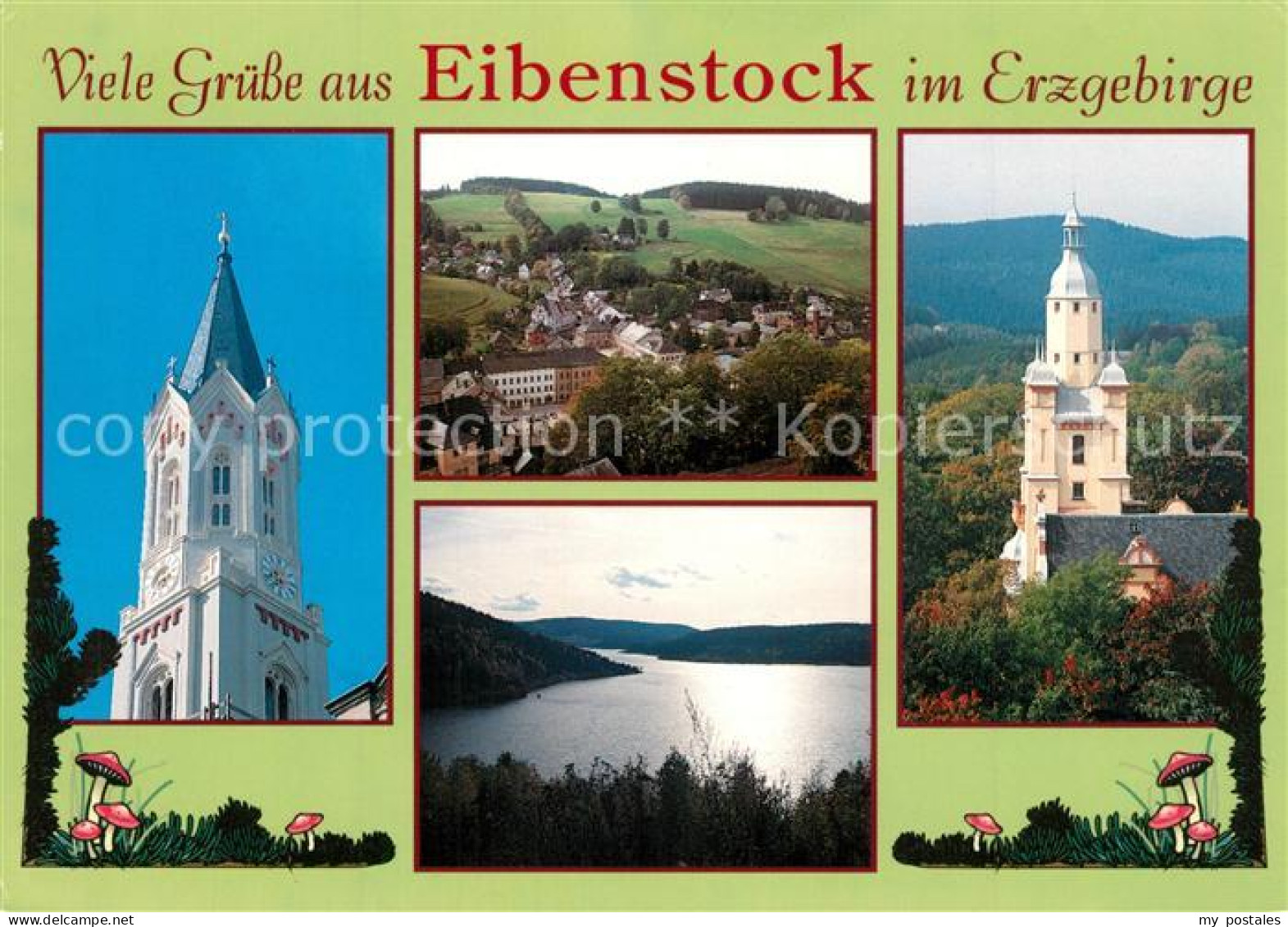 73263879 Eibenstock Stadtkirche Blick Vom Kirchturm Rathaus Talsperre Eibenstock - Eibenstock