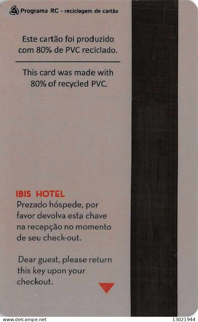 FRANCIA  KEY HOTEL    Ibis Hotels - Eu Amo Dormir No Hotel - Cartes D'hotel
