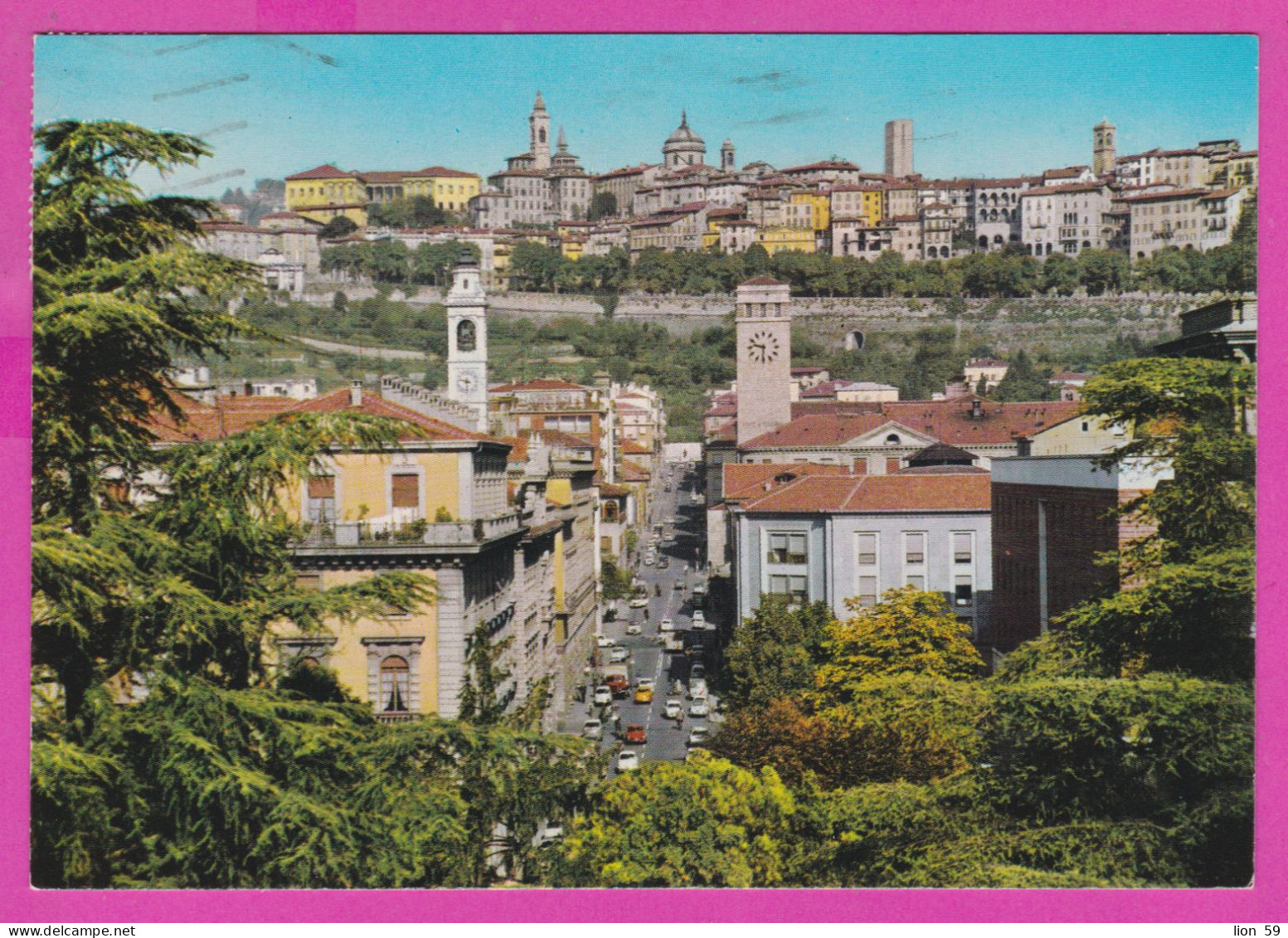 293868 / Italy - BERGAMO Scorcio Panoramico Con Citta Alta PC 2000 USED - 500 L Castello Di Rovereto Castle - 1981-90: Poststempel