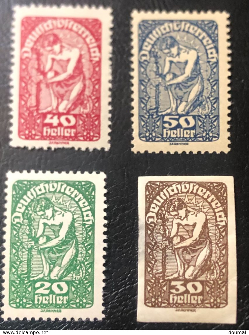 Austria 1919 20-30-40-50 Heller  MNH - - Nuevos