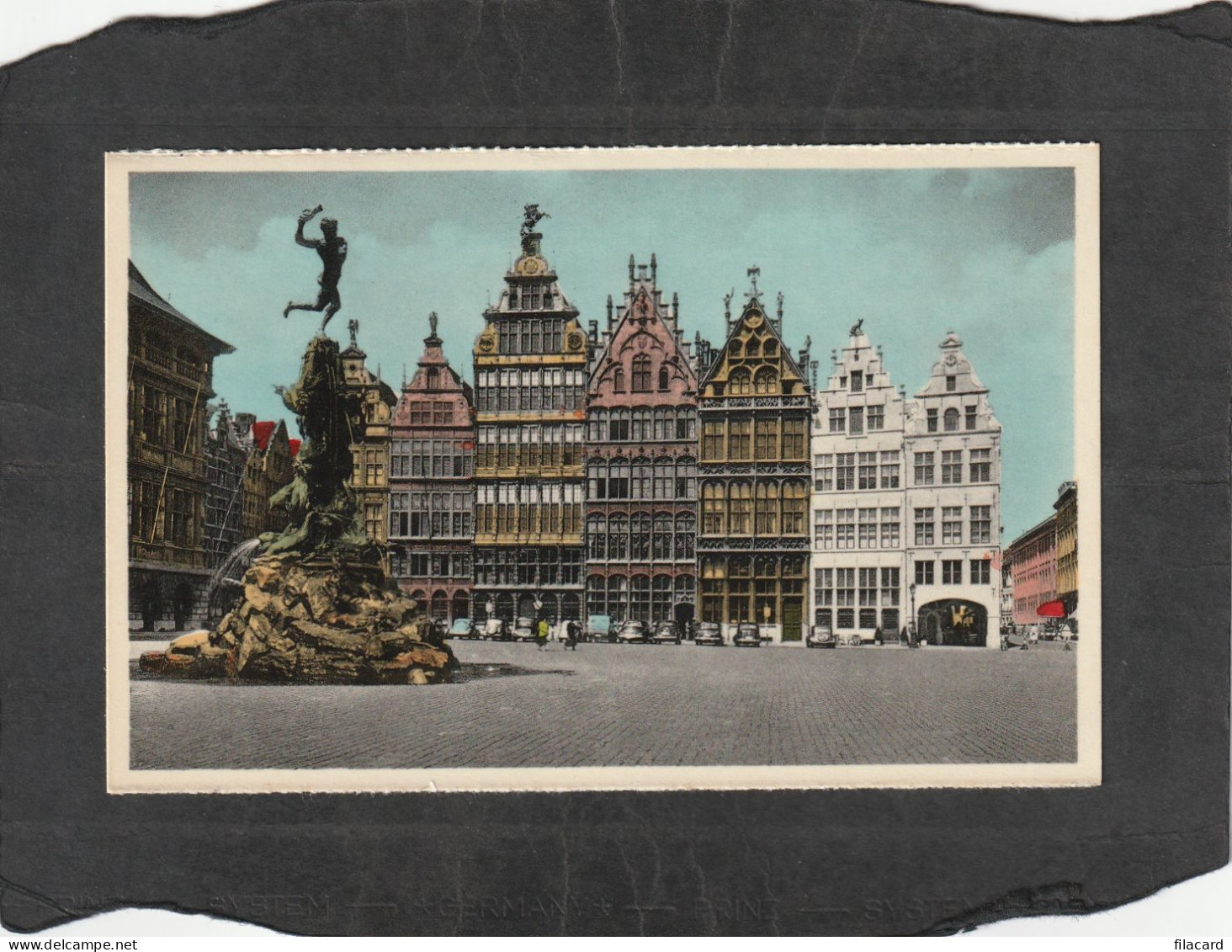 128848         Belgio,     Anvers,   Grand"Place   Et  Monument   Brabo,   NV - Antwerpen